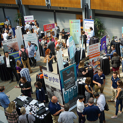 New Ventures Demo Day exhibit hall