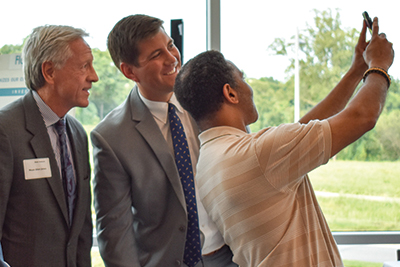 three ecosystem partners taking a selfie