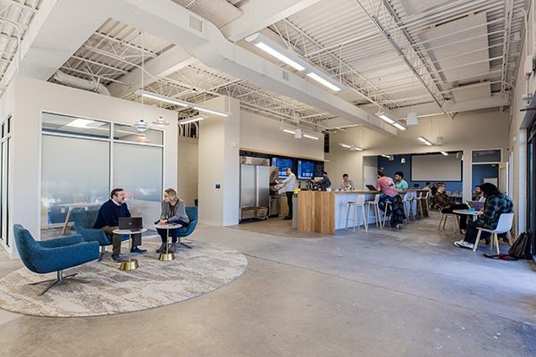 Open event space at Masthead Coworking in North Wilkesboro, NC