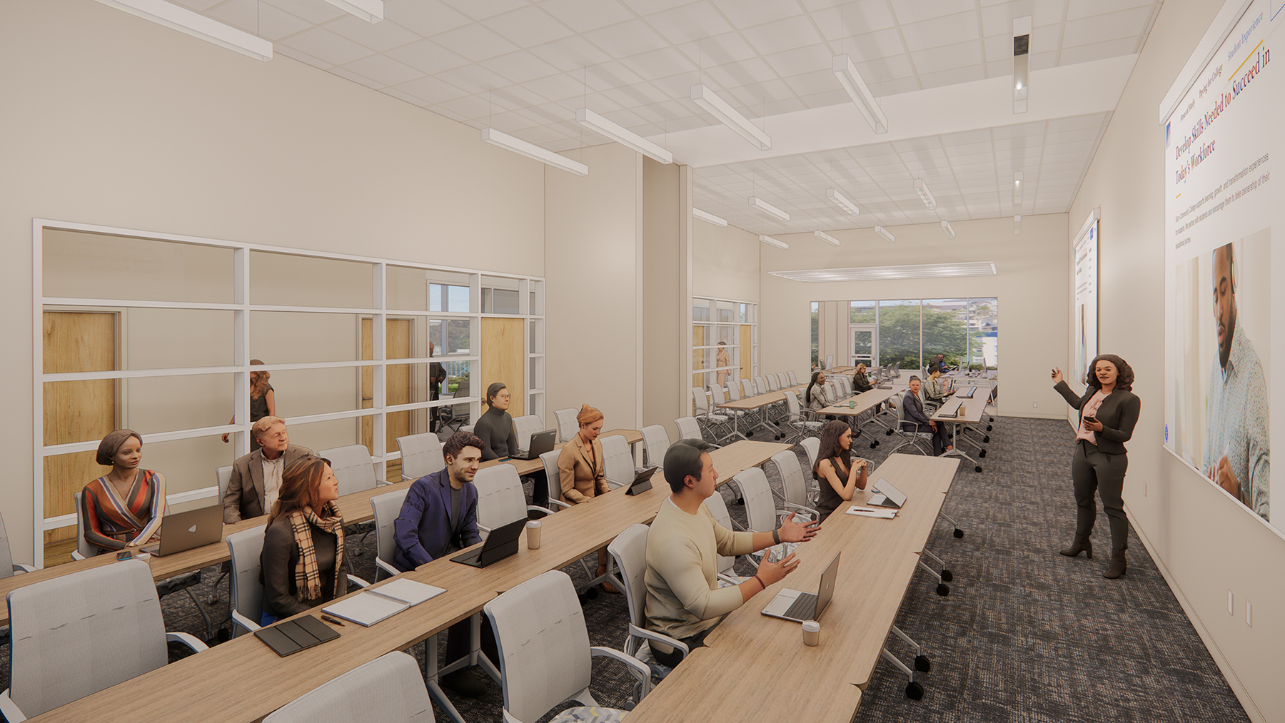 business meeting room in Interworks Coworking located in Mt. Airy, NC